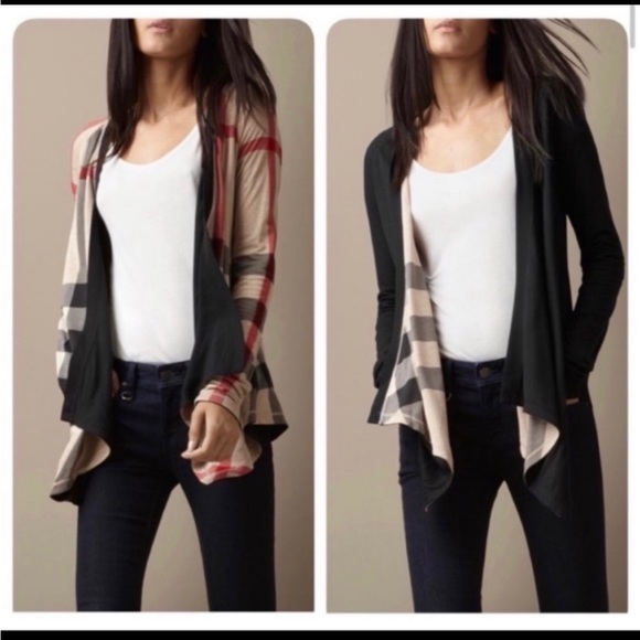 Burberry Sweaters - BURBERRY women’s waterfall Reversible cardigan Size M